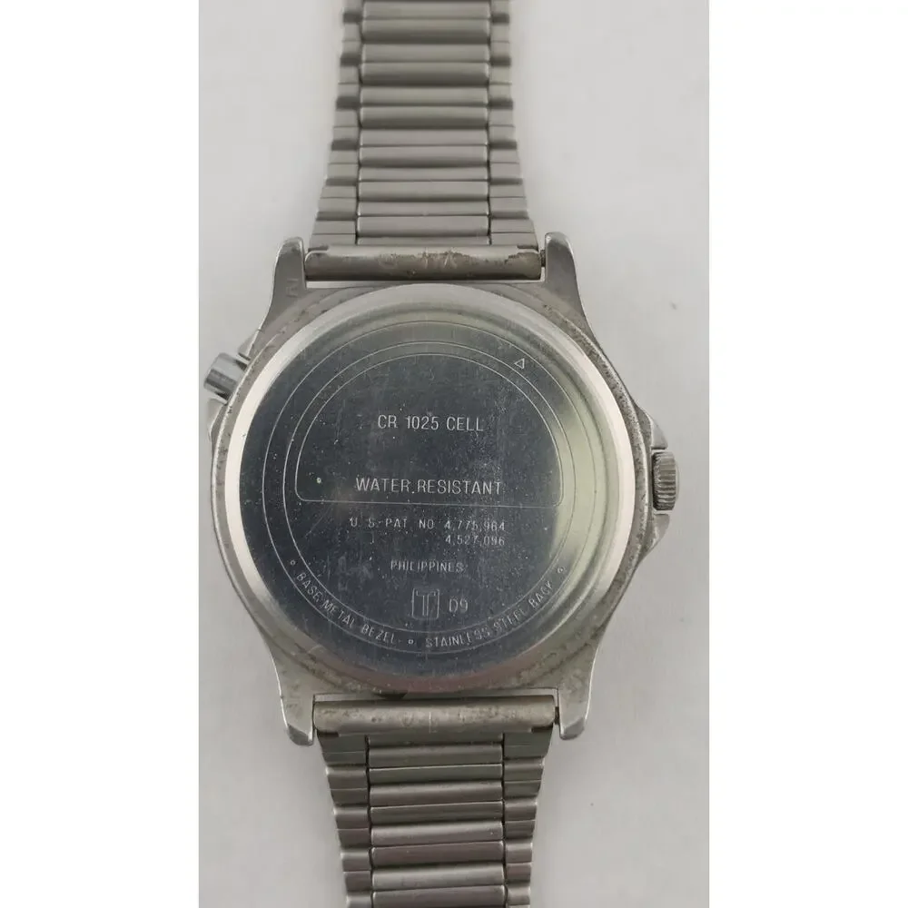 Mens Vintage 1996 Timex Acqua Indiglo Quartz Rotating Bezel Watch Almost Mint
